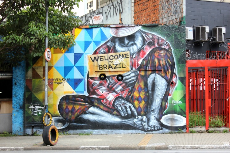 "Welcome to Real Brazil" by Brazilian street artist Kobra. 